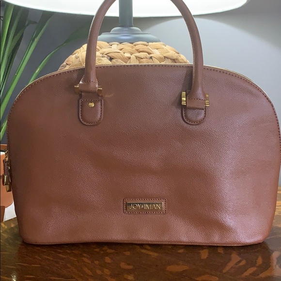 Joy & Iman Handbags - Joy & Iman tan satchel